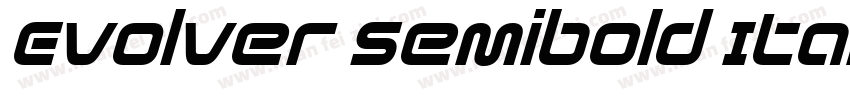 Evolver Semibold Italic字体转换